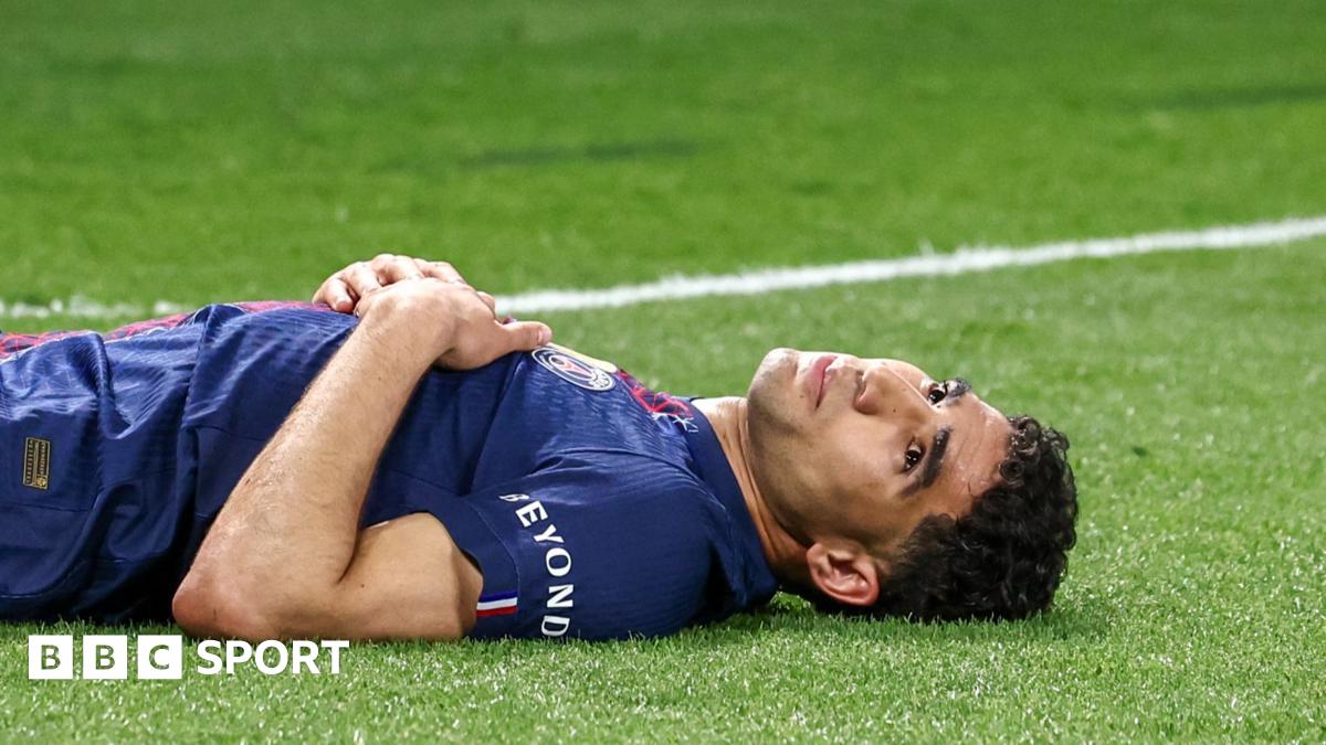 Hakimi lesionado e fora da partida contra o Bayern