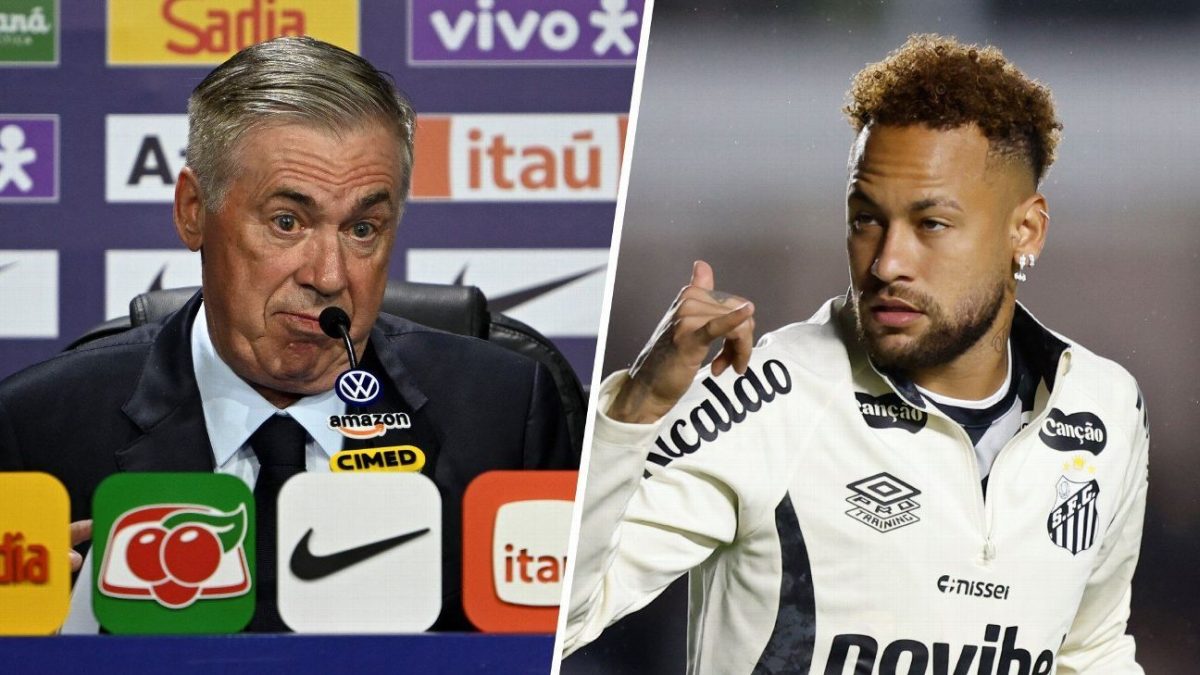 Neymar e Ancelotti conversam sobre a Seleção Brasileira