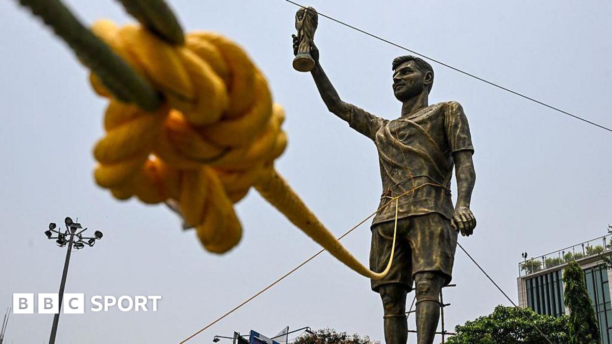 Estatua de Messi em perigo