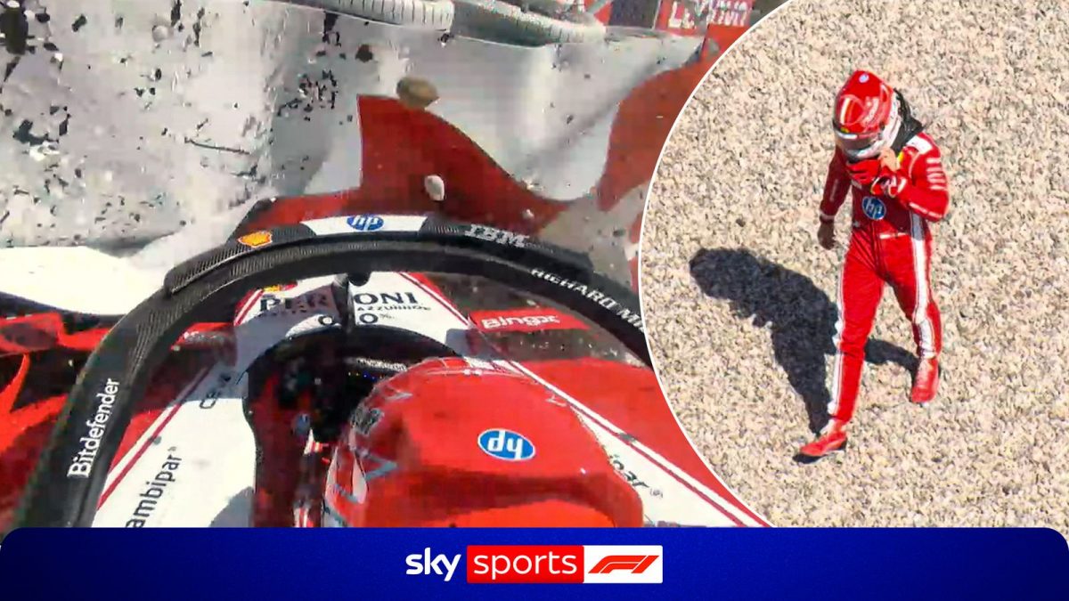 Charles Leclerc sofre acidente em qualificação