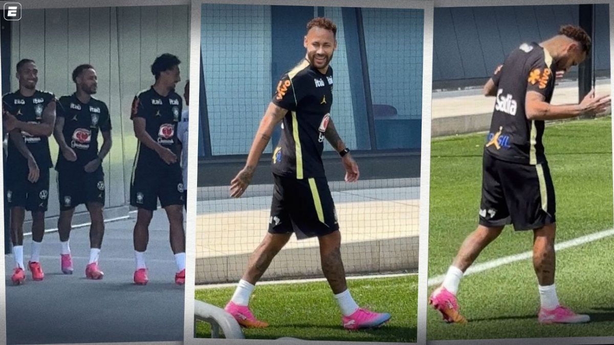 Neymar volta a treinar com a Seleção Brasileira