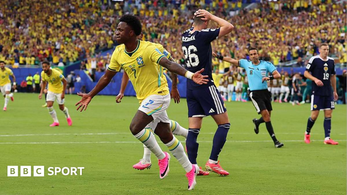 Vinicius Jr brilha e deixa Escócia em situação delicada na Copa do Mundo