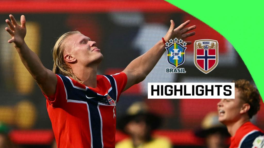 Haaland lidera Noruega à vitória sobre o Brasil